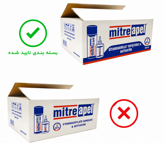 چسب ۱۲۳ میتراپل ۴۰۰ میل | نمای خارج کردن محصول از کارتن و موجودی انبار