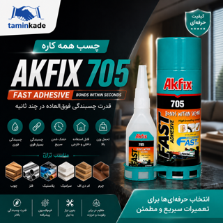 چسب ۱۲۳ آک فیکس ۴۰۰ میل | نمای تبلیغاتی محصول برای فروشگاه اینترنتی